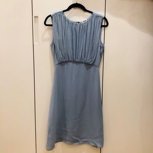 L’Agence Powder Blue Scoop Neck Shift Dress